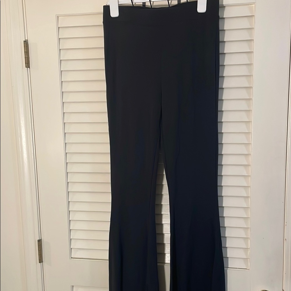 L'AGENCE Kiki Ponte Black High Rise Stretchy Boot Cut & Flare Pants